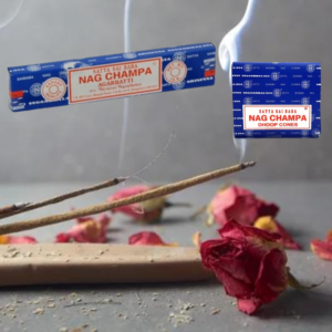 Encens nag champa Batons 15 g ou cônes, sérénité, méditation, propriétés apaisantes et équilibrantes